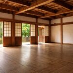 Empty martial arts dojo representing the search for the perfect teacher